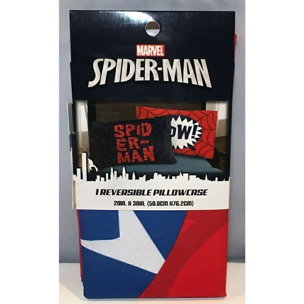 Marvel Spiderman Reversible Double Sided Pillowcase Bedding